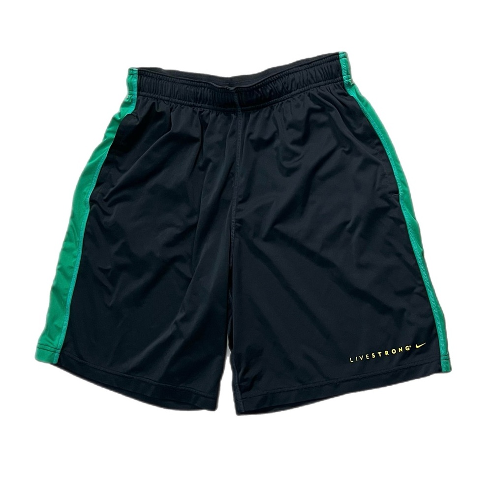 Used Nike Nike Livestrong Shorts Grey Yellow Green Size Medium